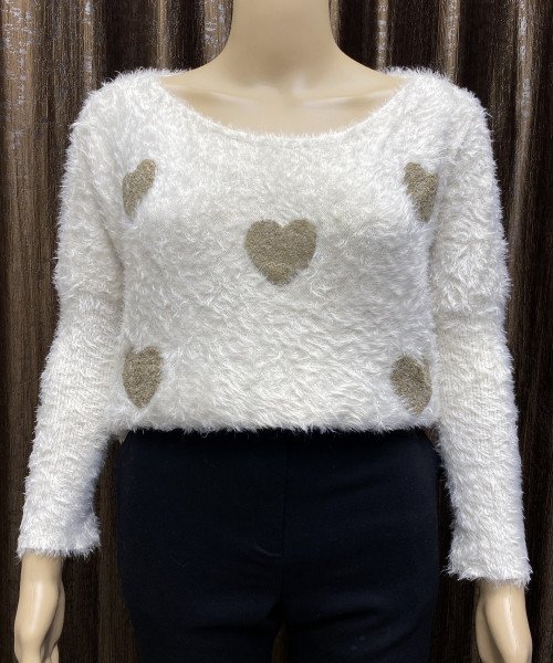 White Winter Fur Pullover