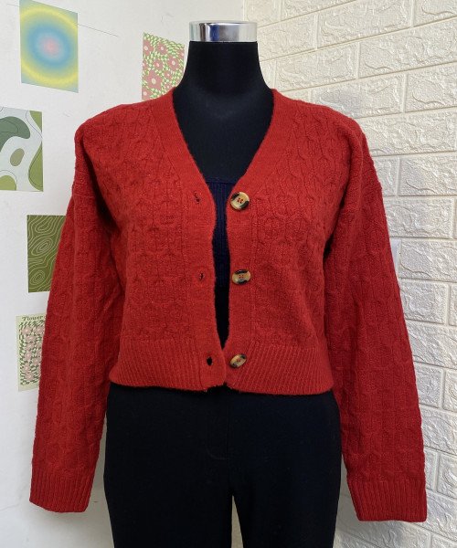 Red Winter Cardigan