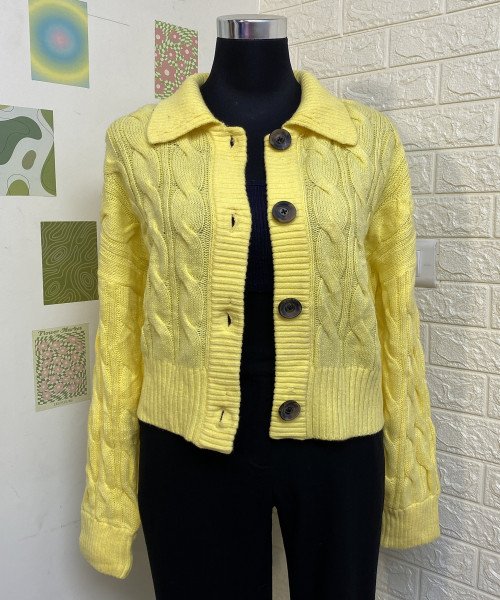 Yellow Winter Cardigan