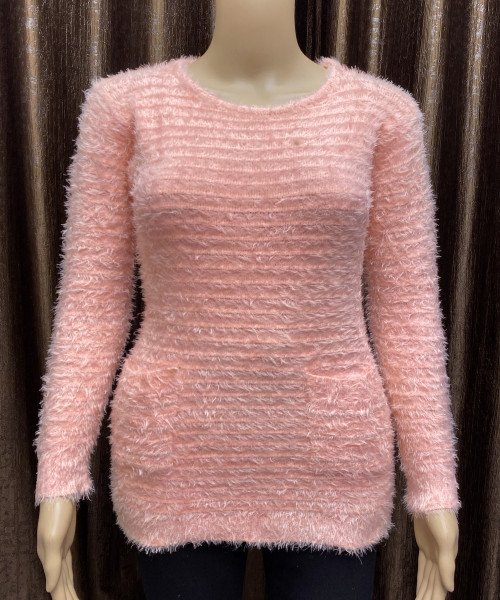 Peach Fur Pullover