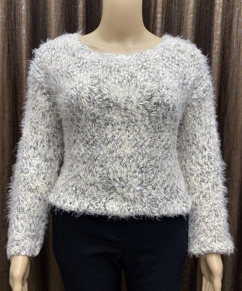 Black And White Fur Pullover