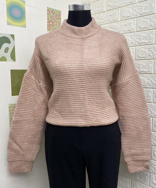 Turtle Neck Knitted Pullover