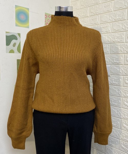 Mustard colour Knitted Pullover