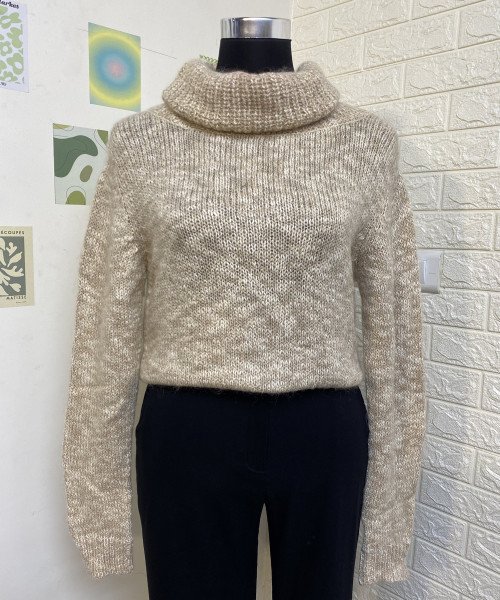 High Neck Winter Knitted Pullover