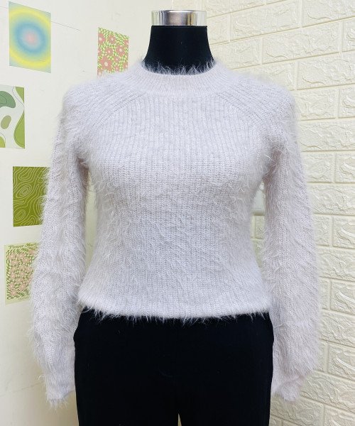 Round neck Soft Fur Winter Pullover