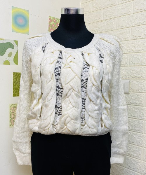 White Winter Knitted Top