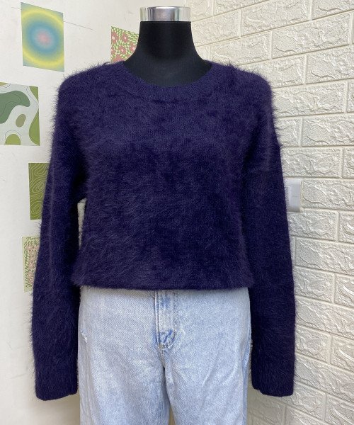 Purple Soft Fur Pullover