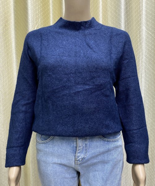 Navy  Blue  Winter  Pullover