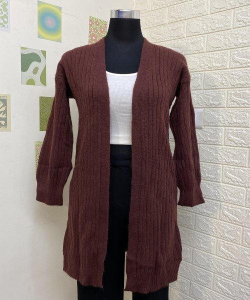 Brown Knitted Shrug