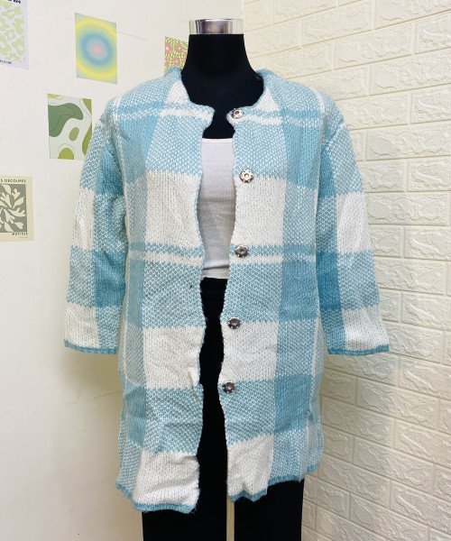 Sky Blue Knitted Shrug