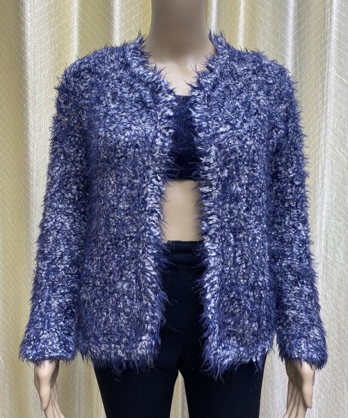 Navy Blue  Fur  Shrug