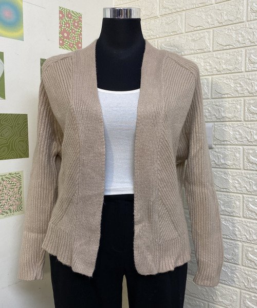 Brown Winter Knitted Shrug