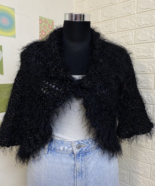 Fur Winter Crop Shrug