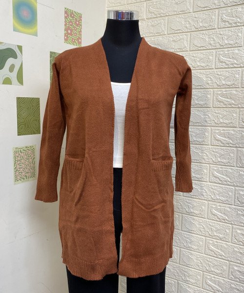 Brown Winter Knitted  Shrug