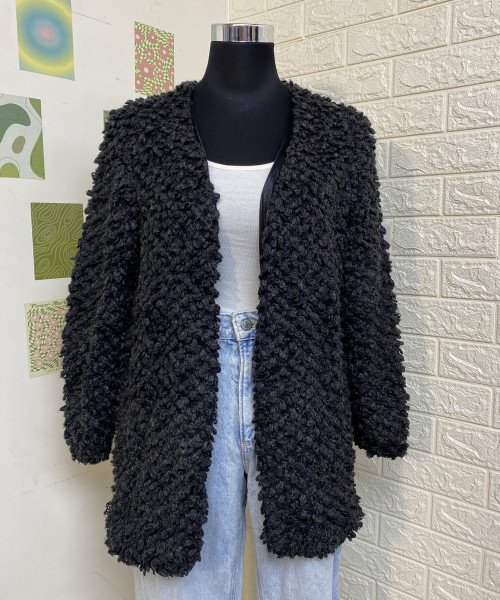 Black  Fur  Winter Shrug