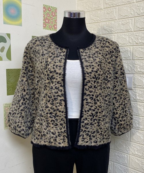 Tiger Print Fur Shrug