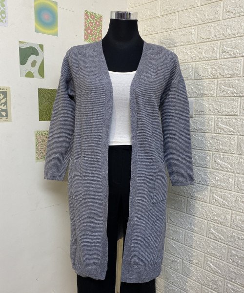 Grey  Long  Winter Shrug