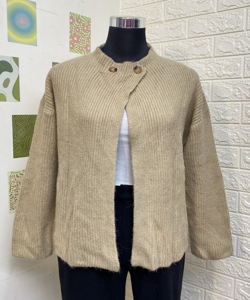 Brown  Winter  Knitted  Shrug