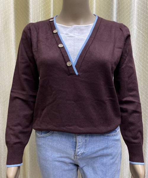 Brown  Pre  Winter  Knitted Top