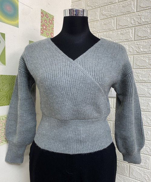 Grey Winter Knitted Top