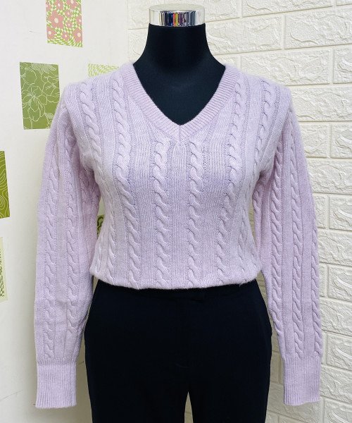 V Neck  Winter  Knitted Pullover