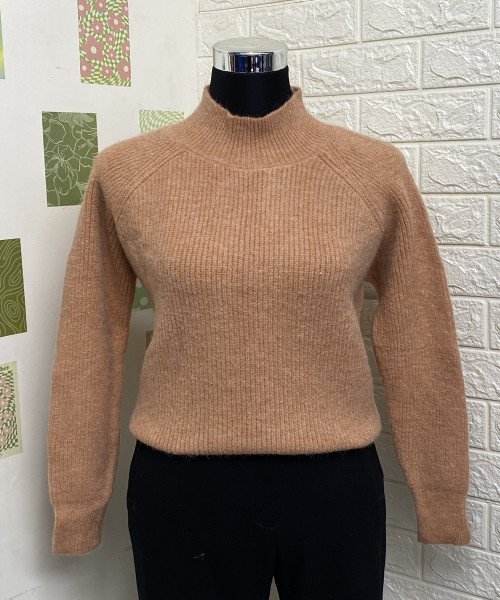 Turtle Neck Knitted Winter Pullover