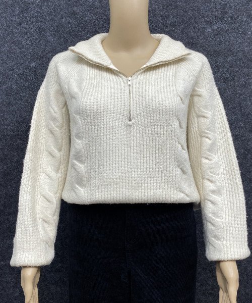 White Winter Knitted  Pullover