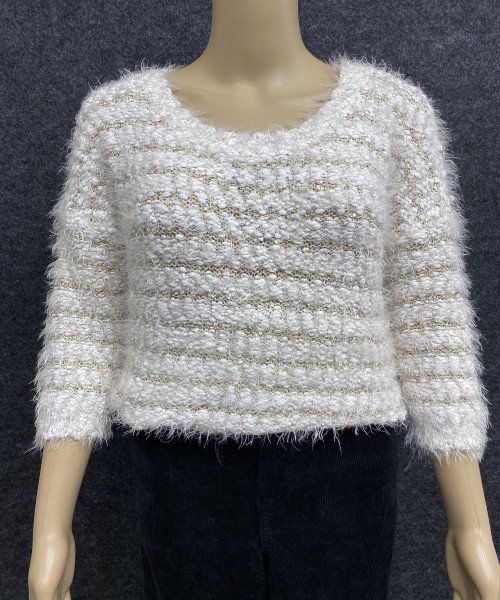 White  Soft Fur  Pullover