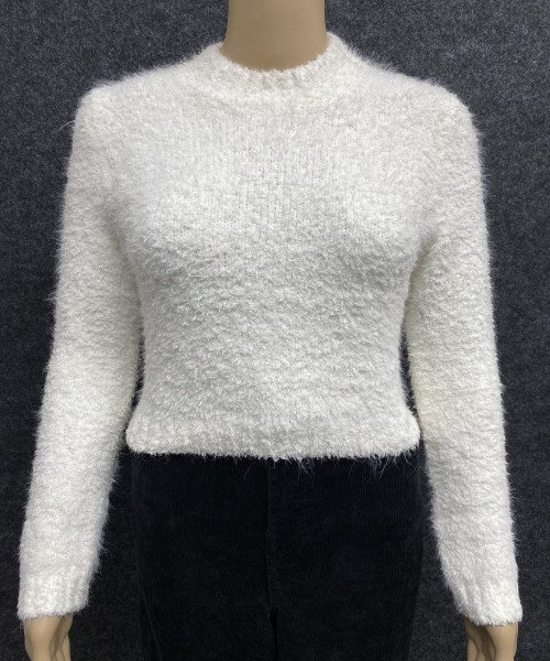 White Soft Winter Fur  Pullover