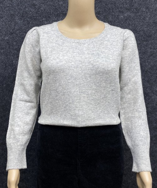 Grey  Round Neck Pre Winter Top