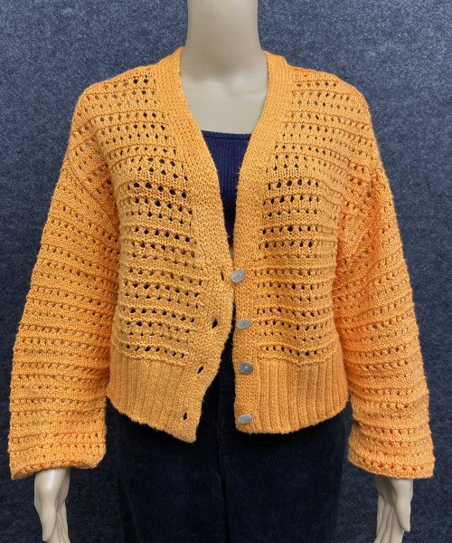 Orange Winter Cardigan