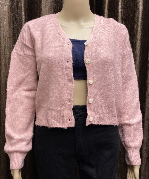 Peach Winter Knitted Shrug