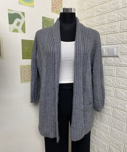 Grey Winter Knit Shrug