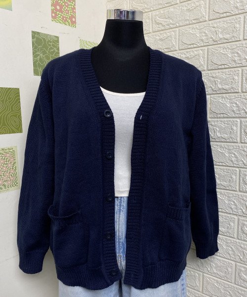 Navy  Blue Winter Cardigan