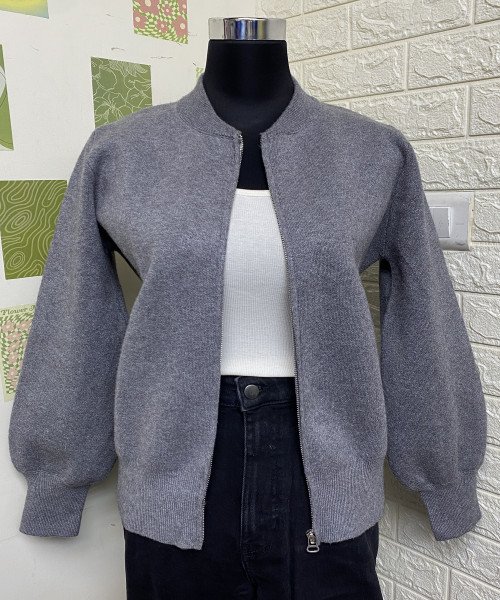 Grey Winter Zipper