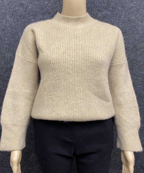 Light  Brown  Winter Knitted Pullover