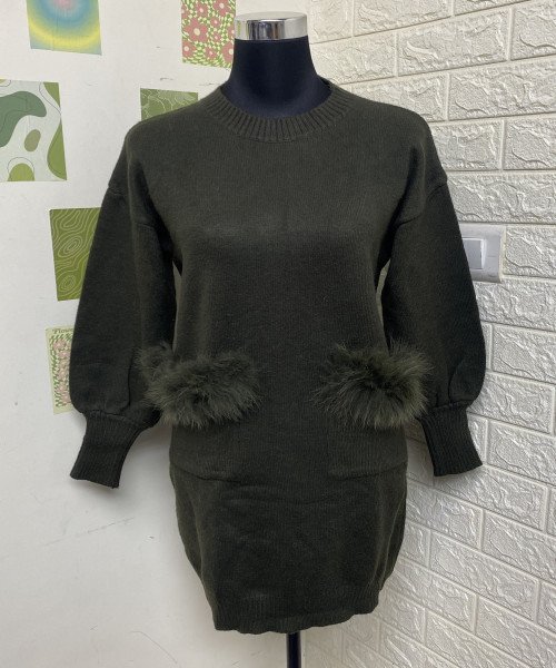 Dark Green Winter Dress