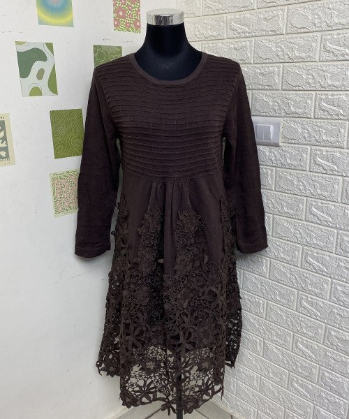 Round  Neck Winter Dress