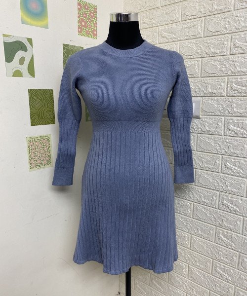 Sky Blue Winter Dress