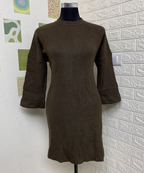 Women Round  Neck Winter Dress