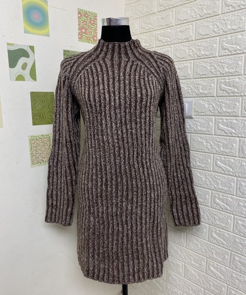 Brown Knitted Dress