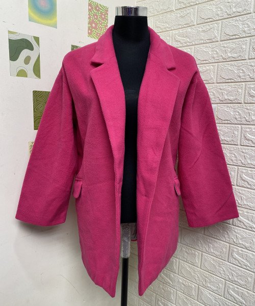 Pink Women Winter Blazers