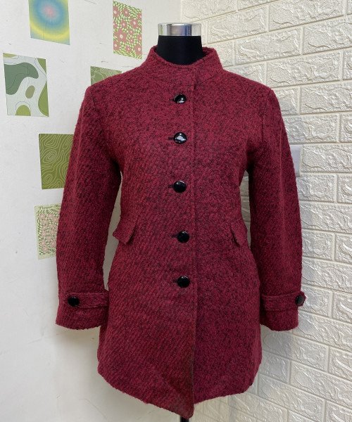 Maroon  Winter  Blazer