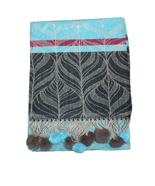 Sky Blue Winter Stole