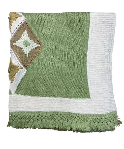 Green With White Winter Stole