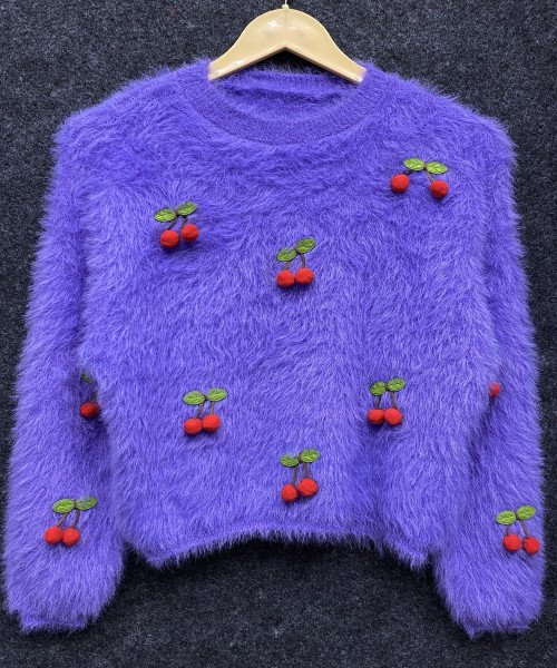 Cherry Cozy Fur Pullover