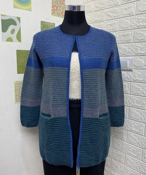 Blue With Green Winter Shrug