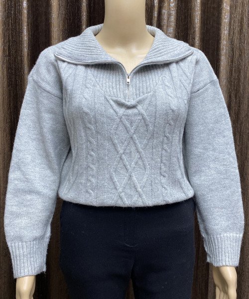 Sky  Blue Winter Knitted Pullover