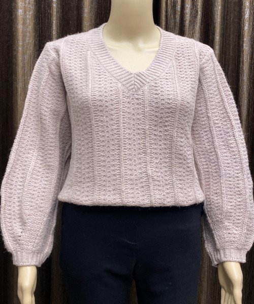 V Neck Knit Pullover For Women