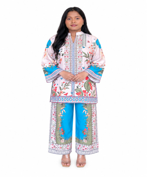 Royal Blue Glazed Cotton Co-Ord